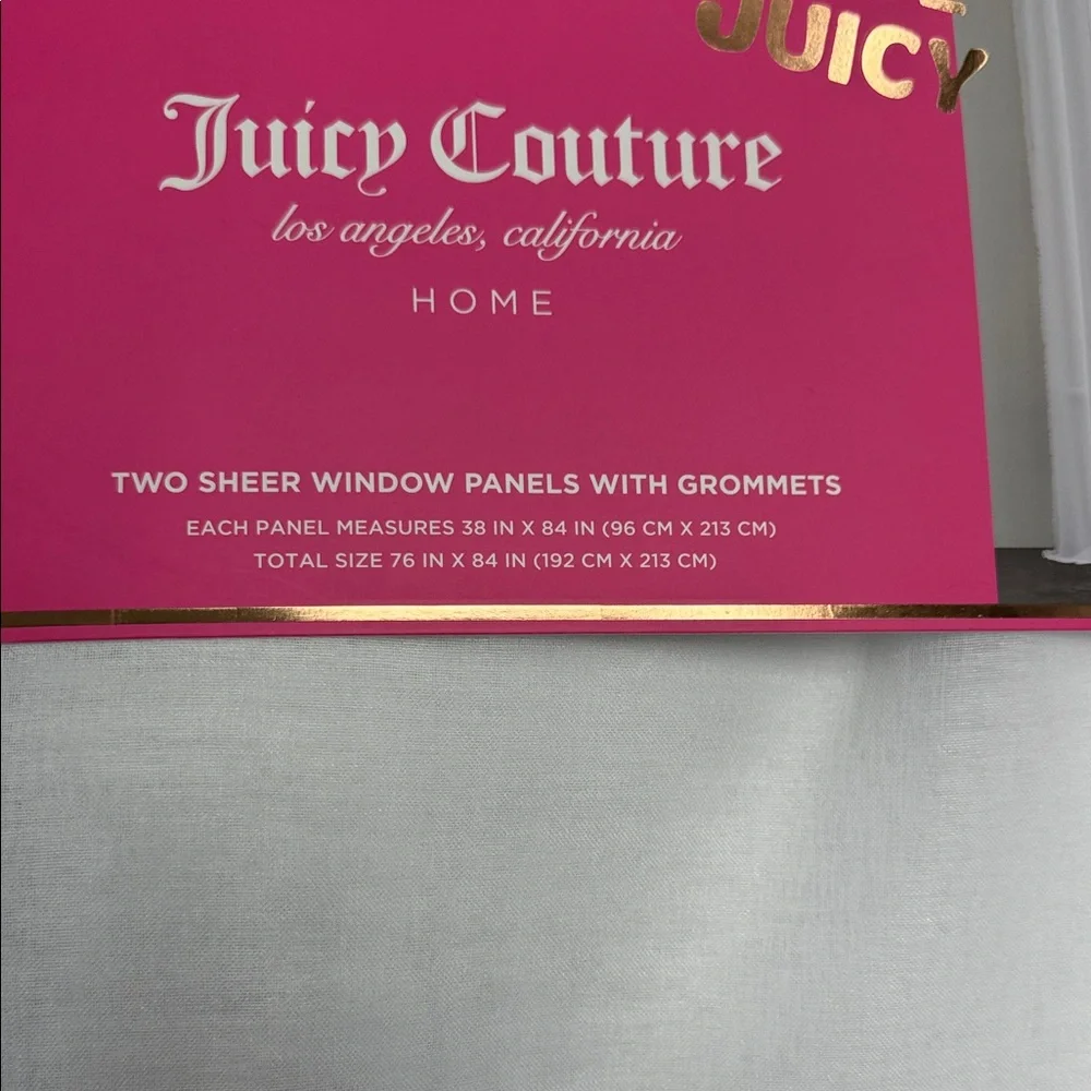 Juicy Couture White Sheer Window Panels with Grommets